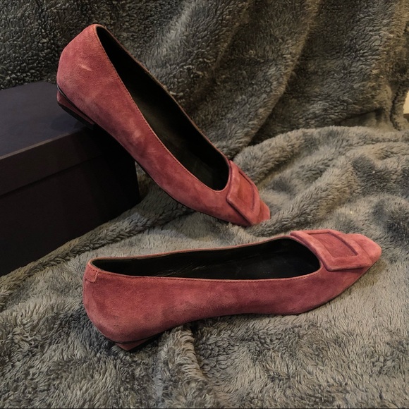 Roger Vivier lavender purple belle square buckle flats - Picture 3 of 6